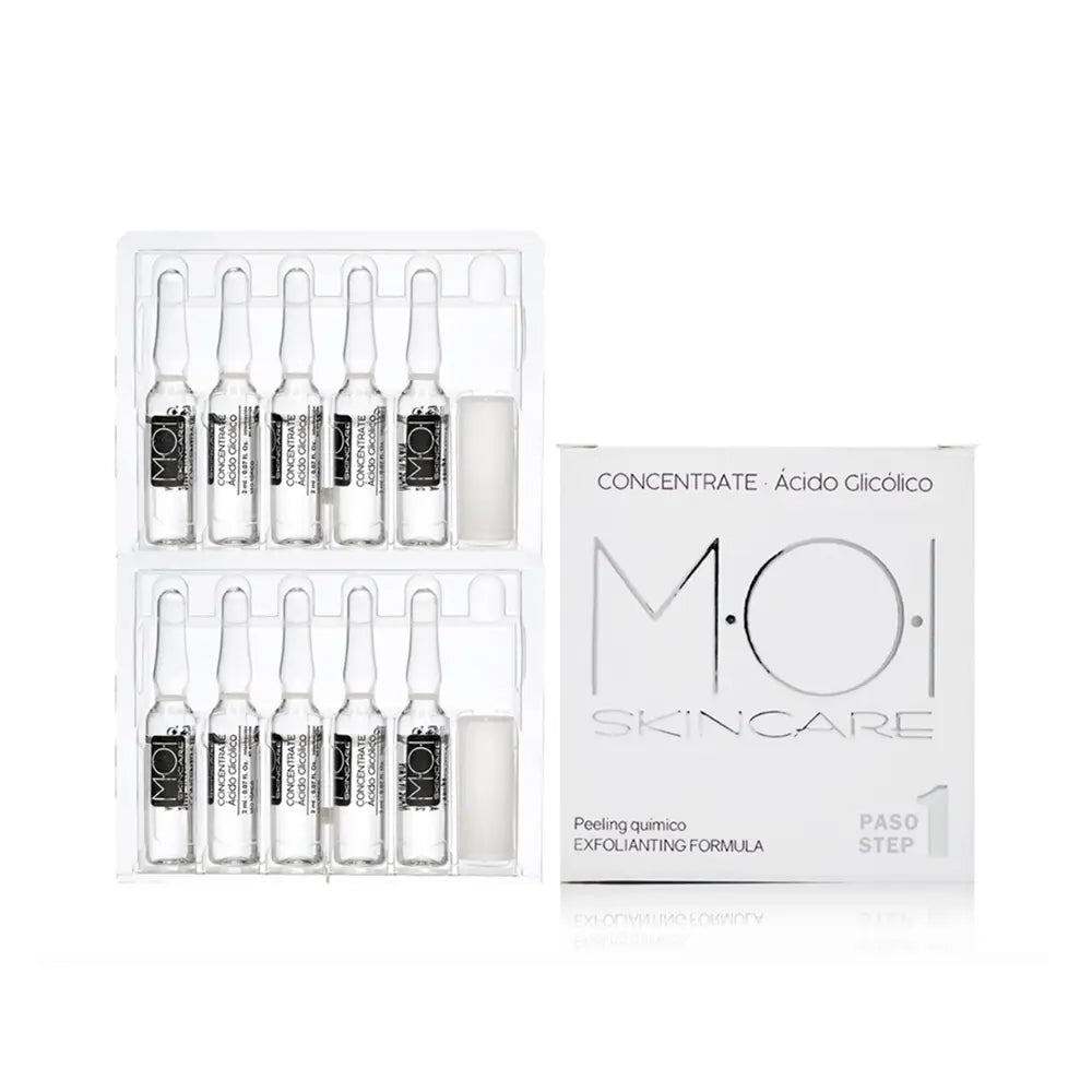 MOI-Ampolas faciais de ÁCIDO GLICÓLICO 10 x 2 ml-DrShampoo - Perfumaria e Cosmética