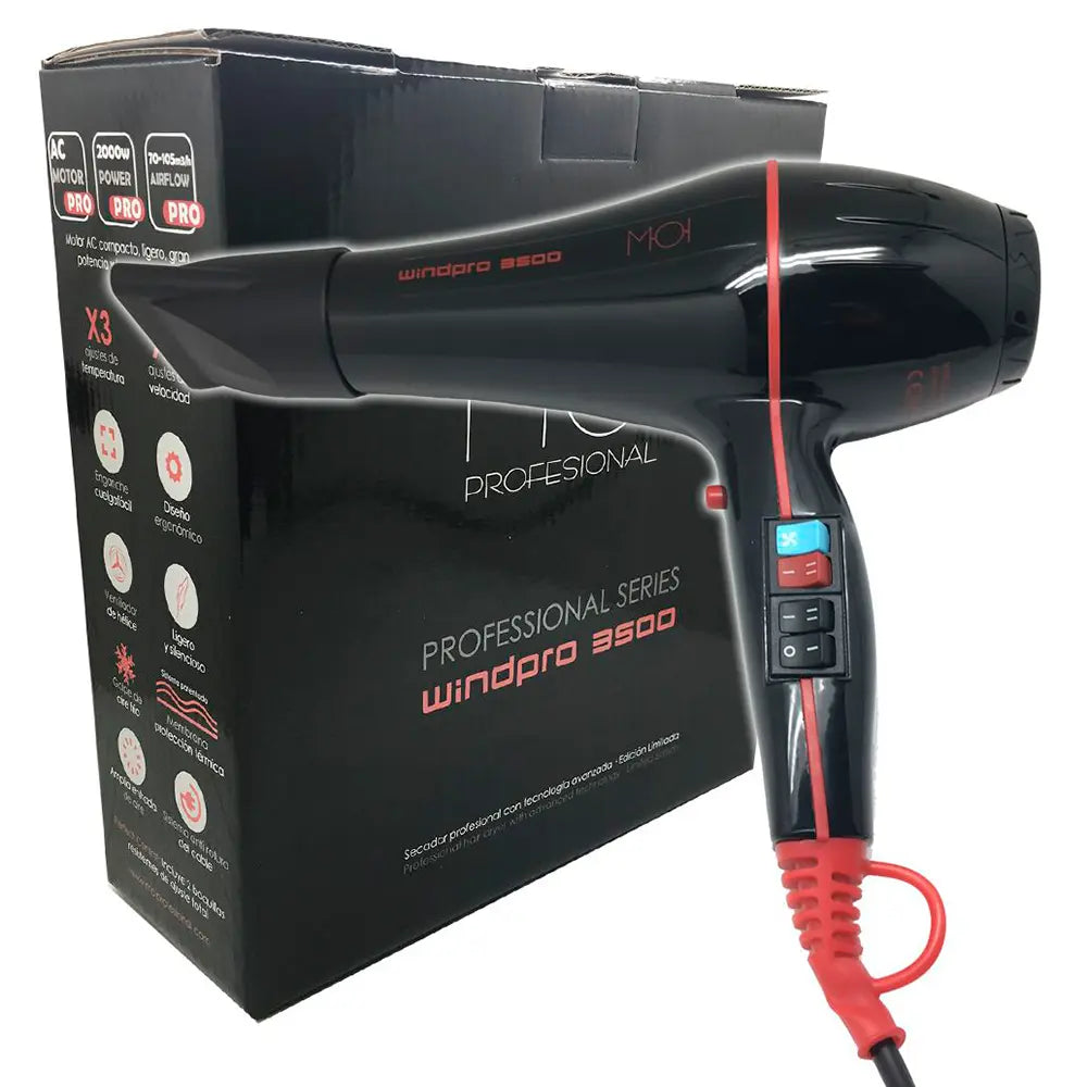 MOI-SECADOR WINDPRO 3500 profissional 2000W 1 unidade.-DrShampoo - Perfumaria e Cosmética