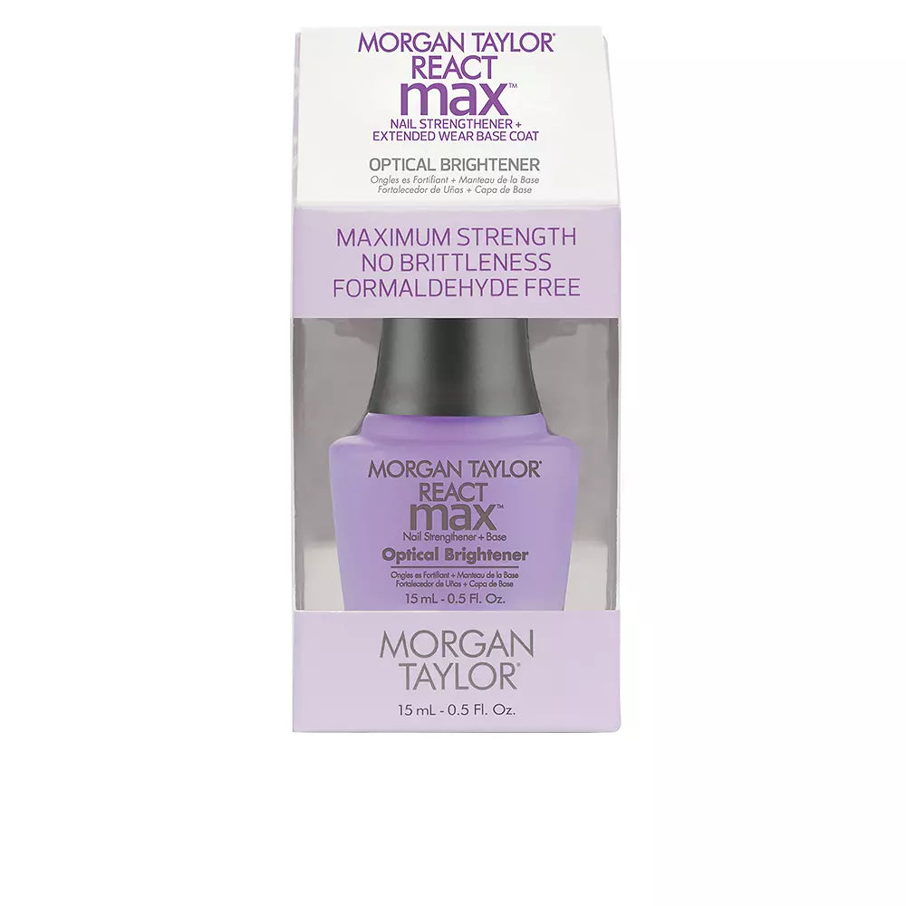 MORGAN TAYLOR-REACT MAX OPTICAL fortalecedor de unhas + base 15 ml-DrShampoo - Perfumaria e Cosmética