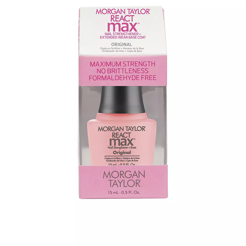 MORGAN TAYLOR-REACT MAX ORIGINAL fortalecedor de unhas + base 15 ml-DrShampoo - Perfumaria e Cosmética