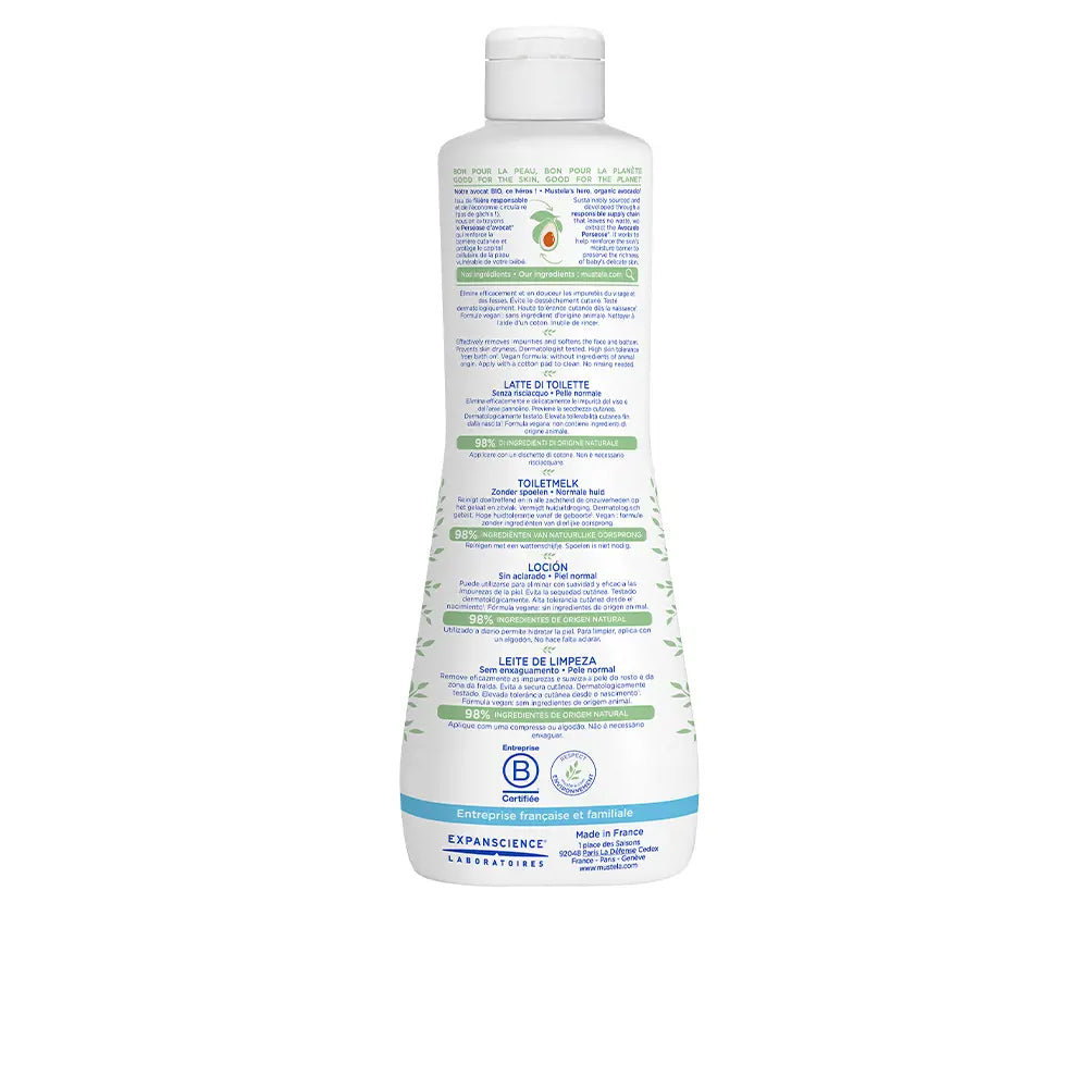 MUSTELA-Leite de limpeza BÉBÉ sem enxaguamento 750 ml-DrShampoo - Perfumaria e Cosmética
