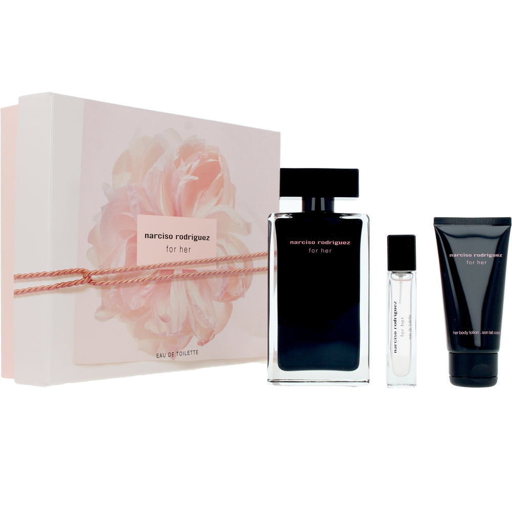 NARCISO RODRIGUEZ-Estojo FOR HER 3 peças.-DrShampoo - Perfumaria e Cosmética