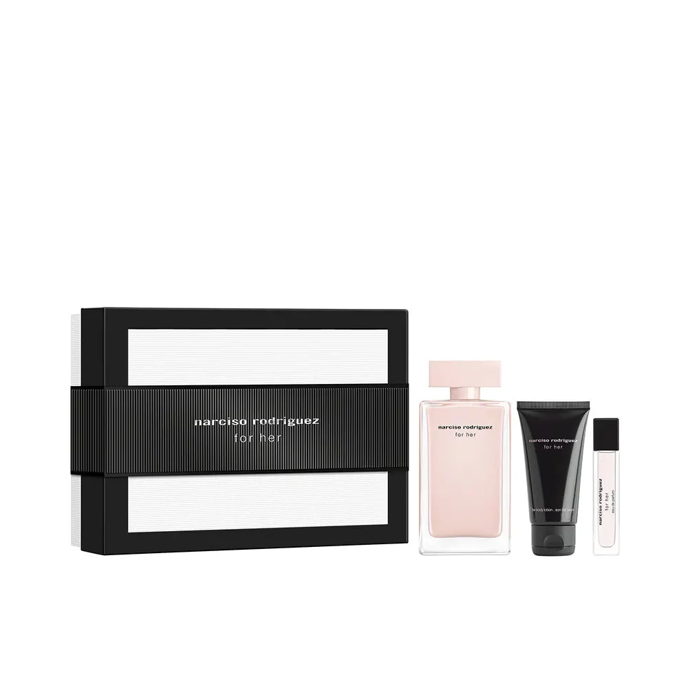 NARCISO RODRIGUEZ-FOR HER ESTUCHE 3 pçs-DrShampoo - Perfumaria e Cosmética