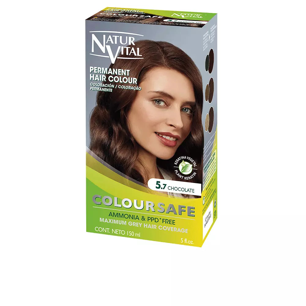 NATUR VITAL-Coloração permanente COLOURSAFE 57 chocolate 150 ml-DrShampoo - Perfumaria e Cosmética