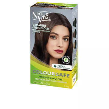 NATUR VITAL-Corante permanente COLOURSAFE 4 castanhas 150 ml-DrShampoo - Perfumaria e Cosmética Main image