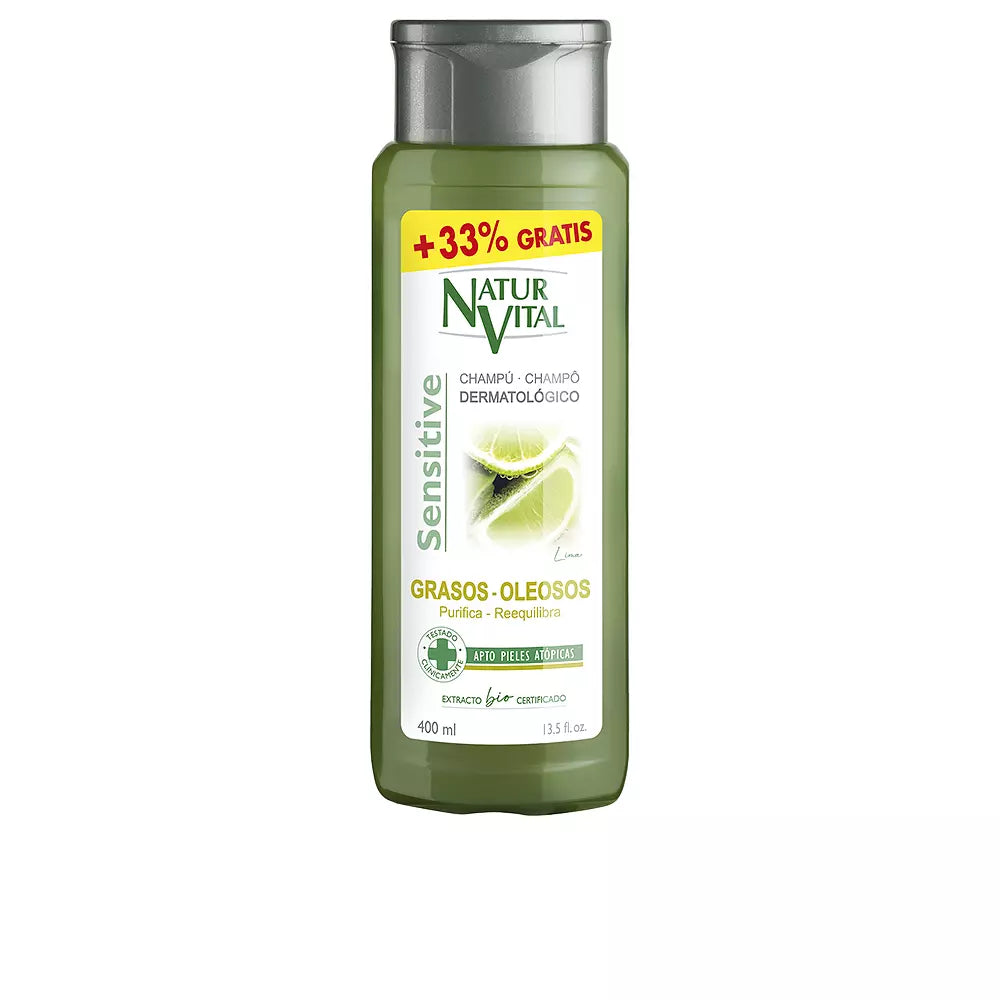 NATUR VITAL-SENSITIVE shampoo cabelo oleoso 300+100 ml-DrShampoo - Perfumaria e Cosmética