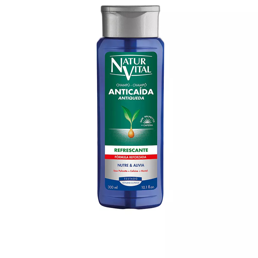 NATUR VITAL-Shampoo Refrescante ANTI-QUEDA 300 ml-DrShampoo - Perfumaria e Cosmética