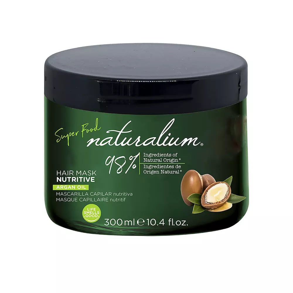 NATURALIUM-SUPER FOOD máscara nutritiva de óleo de argan 300 ml-DrShampoo - Perfumaria e Cosmética