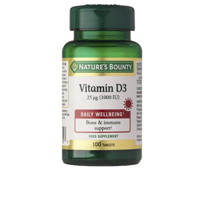 NATURE'S BOUNTY-VITAMINA D3 1000 UI 100 comprimidos-DrShampoo - Perfumaria e Cosmética