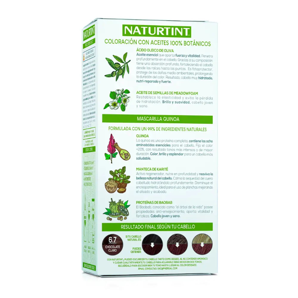NATURTINT-Corante sem amônia NATURTINT #6.7-Chocolate Light 170 ml-DrShampoo - Perfumaria e Cosmética
