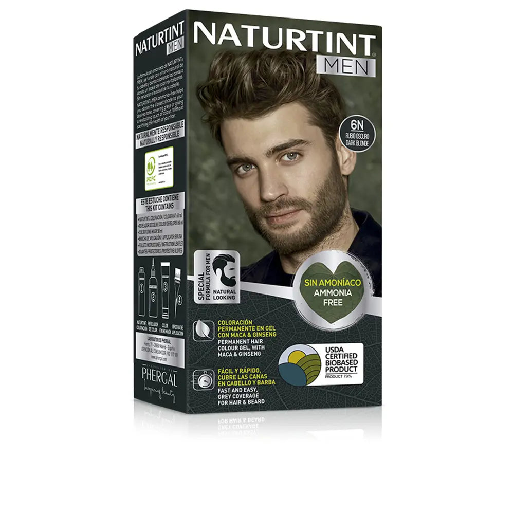 NATURTINT-NATURTINT MEN tintura sem amônia 6N louro escuro 1 unidade.-DrShampoo - Perfumaria e Cosmética