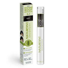 NATURTINT-RETOCADOR DE RAIZ INSTANTÂNEO 2 em 1 retocador temporário de cabelo grisalho Preto 10 ml-DrShampoo - Perfumaria e Cosmética