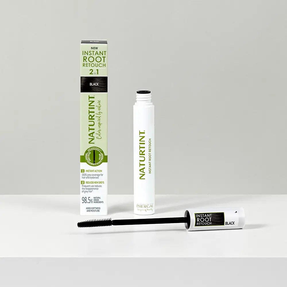 NATURTINT-RETOCADOR DE RAIZ INSTANTÂNEO 2 em 1 retocador temporário de cabelo grisalho Preto 10 ml-DrShampoo - Perfumaria e Cosmética
