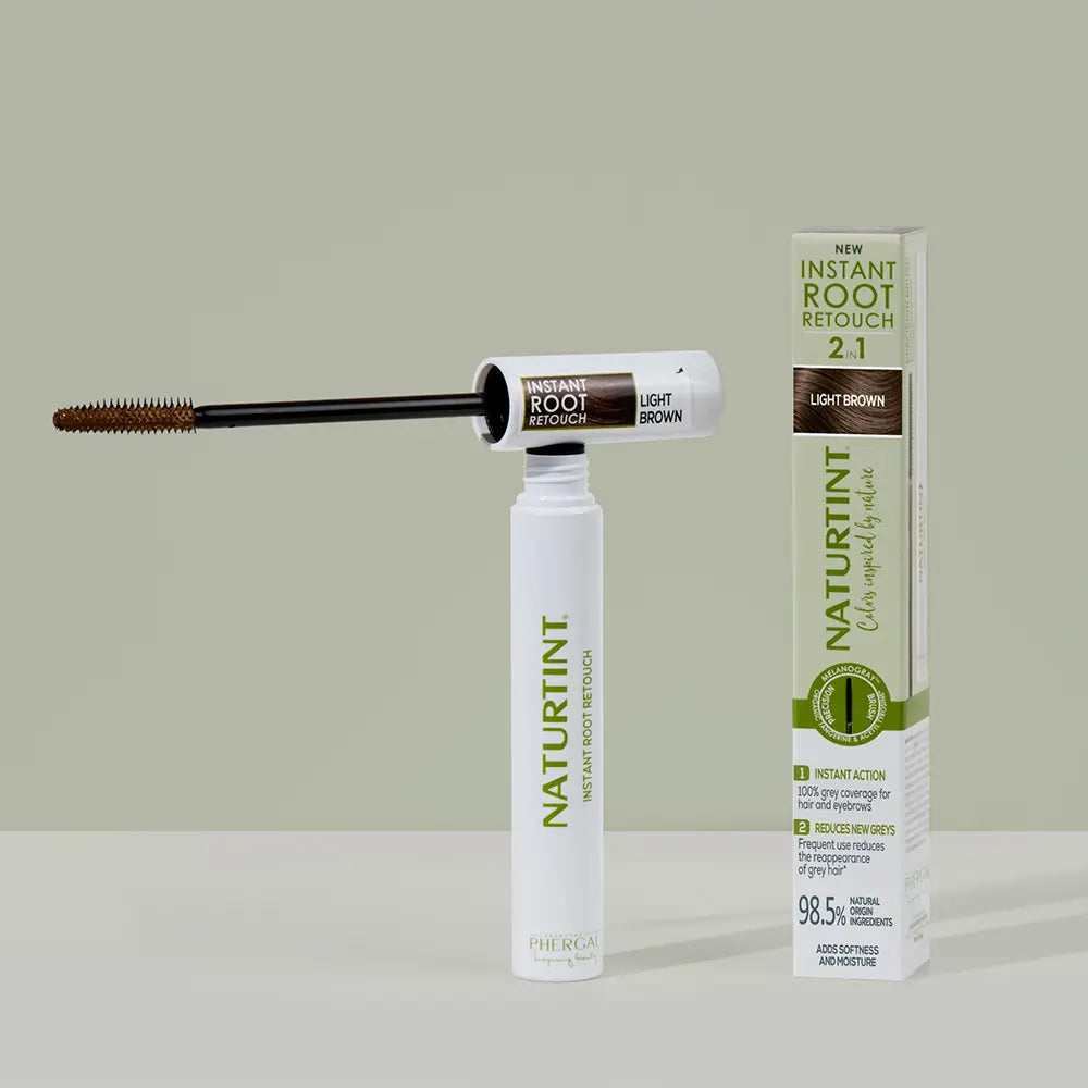 NATURTINT-RETOQUE DE RAIZ INSTANTÂNEO 2 em 1 retocador temporário de cabelo grisalho Castanho Claro 10 ml-DrShampoo - Perfumaria e Cosmética