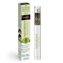 NATURTINT-RETOQUE INSTANTÂNEO DE RAÍZES 2 em 1 retocador temporário de cabelos grisalhos Castanho Escuro 10 ml.-DrShampoo - Perfumaria e Cosmética
