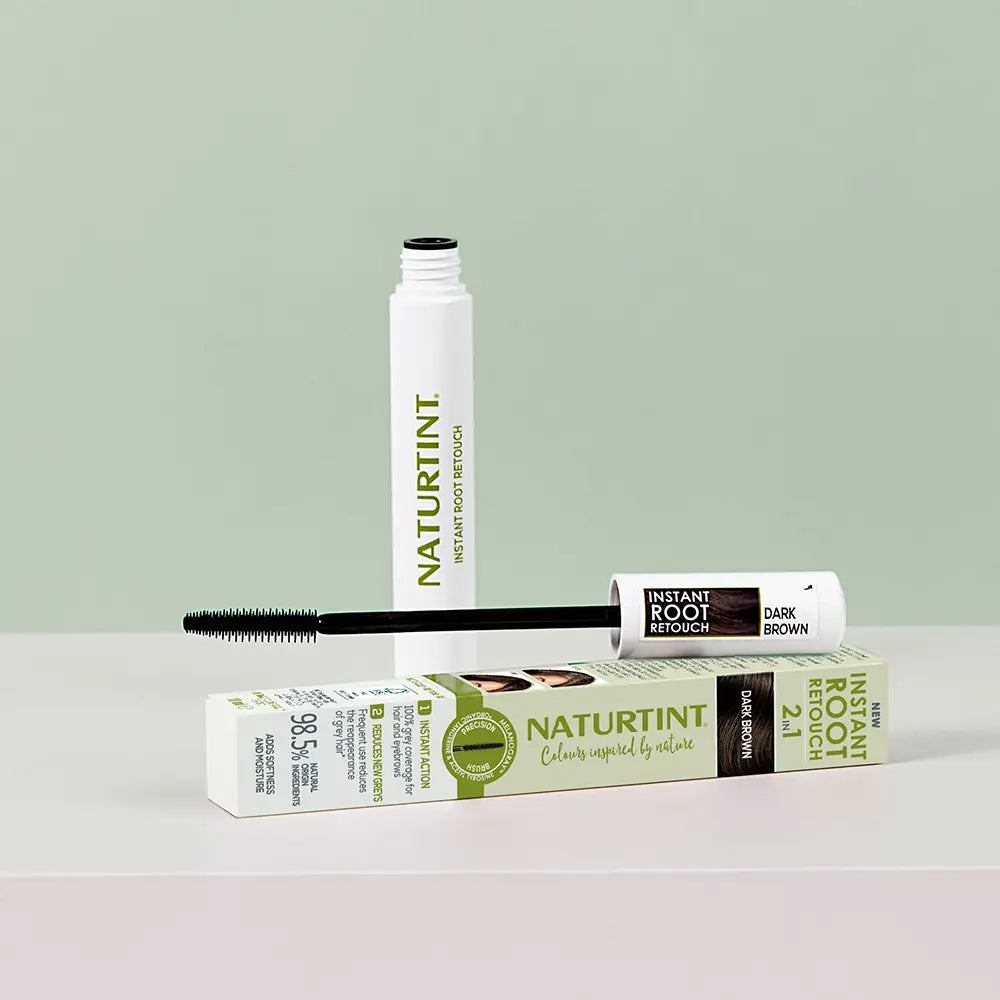 NATURTINT-RETOQUE INSTANTÂNEO DE RAÍZES 2 em 1 retocador temporário de cabelos grisalhos Castanho Escuro 10 ml.-DrShampoo - Perfumaria e Cosmética