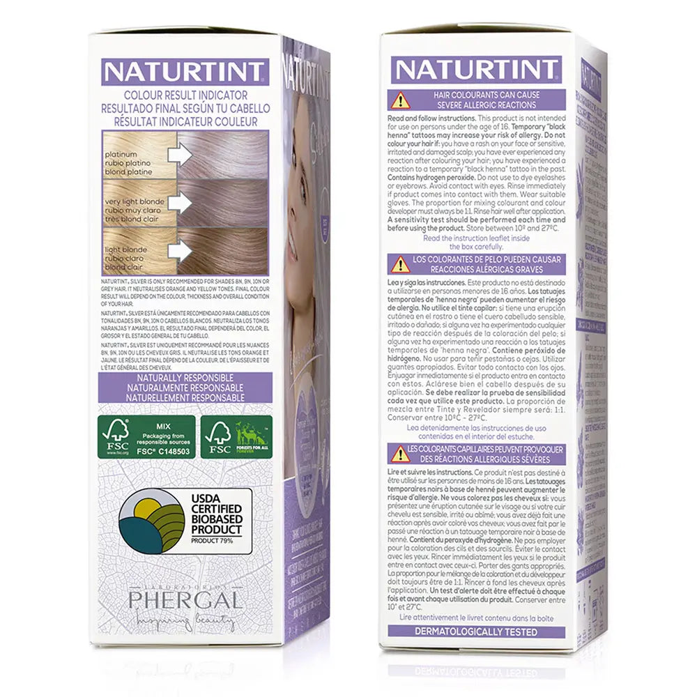 NATURTINT-Tinta tonalizante violeta NATURTINT SILVER 170 ml.-DrShampoo - Perfumaria e Cosmética