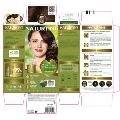NATURTINT-Tintura NATURTINT sem amônia #4W-Castanho Escuro Radiante 170 ml-DrShampoo - Perfumaria e Cosmética