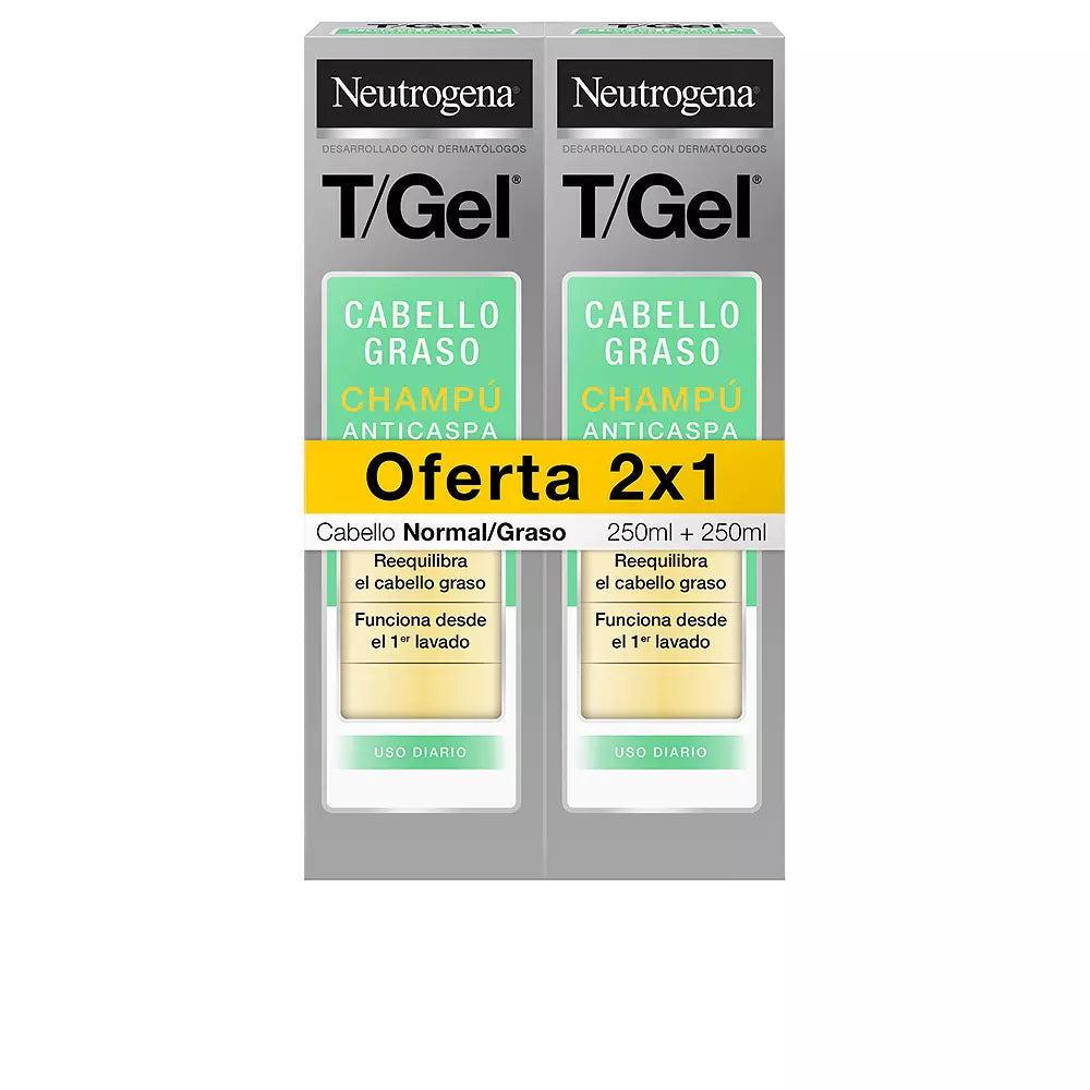 NEUTROGENA-Conjunto de SHAMPOO ANTI-CASPA T/GEL NORMAL-OILY 2 x 250 ml-DrShampoo - Perfumaria e Cosmética Imagen principal del producto