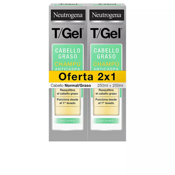 NEUTROGENA-Conjunto de SHAMPOO ANTI-CASPA T/GEL NORMAL-OILY 2 x 250 ml-DrShampoo - Perfumaria e Cosmética Imagem principal do produto