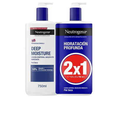 NEUTROGENA-Loção para pele seca PROFUNDA HIDRATAÇÃO pacote 2 x 750 ml-DrShampoo - Perfumaria e Cosmética