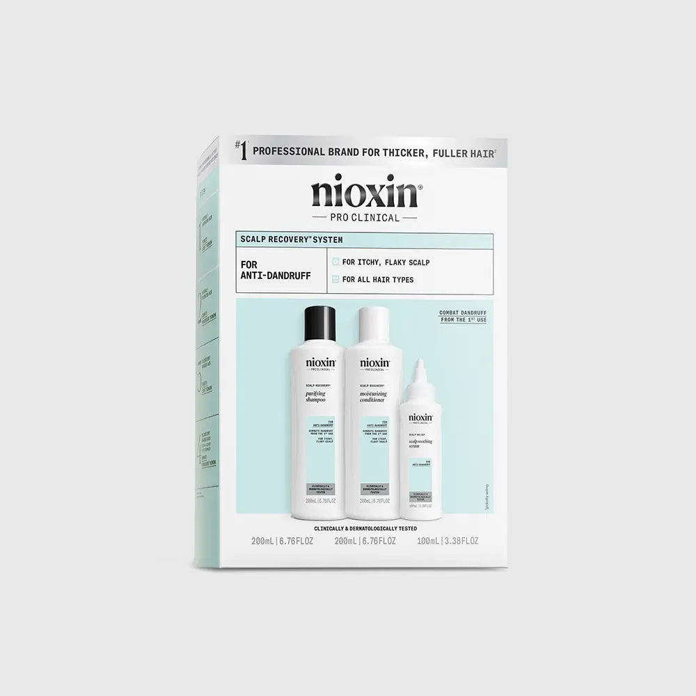 NIOXIN-SCALP RECOVERY - Kit Anticaspa - Couro Cabeludo Escamoso e Coceira 3 u-DrShampoo - Perfumaria e Cosmética