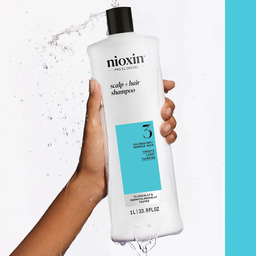 NIOXIN-SISTEMA 3 - Shampoo - Cabelos Tingidos e Danificados com Leve Enfraquecimento 1000 ml-DrShampoo - Perfumaria e Cosmética
