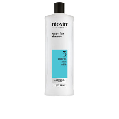 NIOXIN-SISTEMA 3 - Shampoo - Cabelos Tingidos e Danificados com Leve Enfraquecimento 1000 ml-DrShampoo - Perfumaria e Cosmética