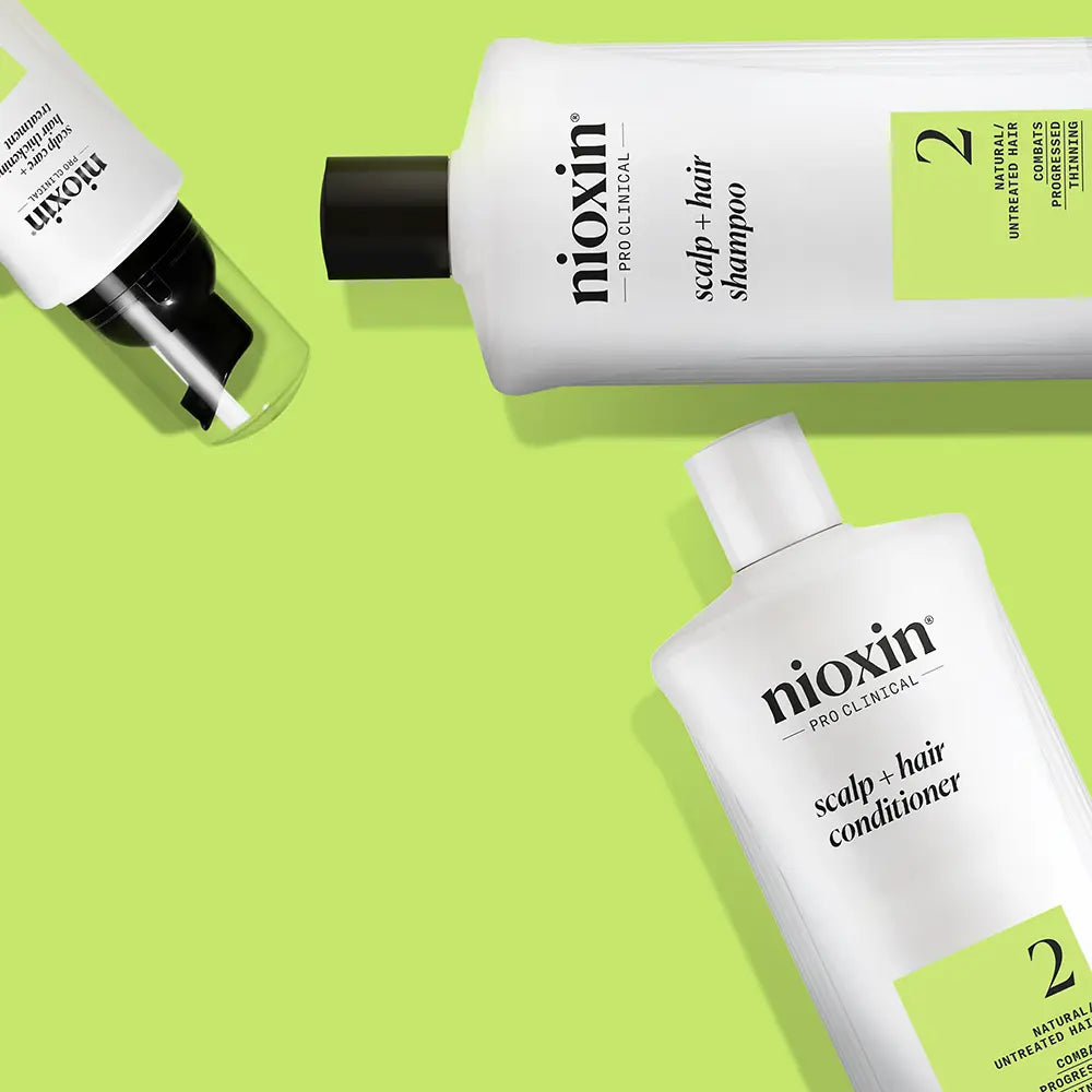 NIOXIN-SYSTEM 2 - Kit - Tratamento para Cabelo Natural com Enfraquecimento Avançado 3 unidades.-DrShampoo - Perfumaria e Cosmética