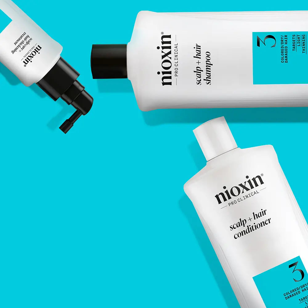 NIOXIN-SYSTEM 3 - Kit - Tratamento para Cabelos Coloridos com Raleamento Leve 3 unidades-DrShampoo - Perfumaria e Cosmética