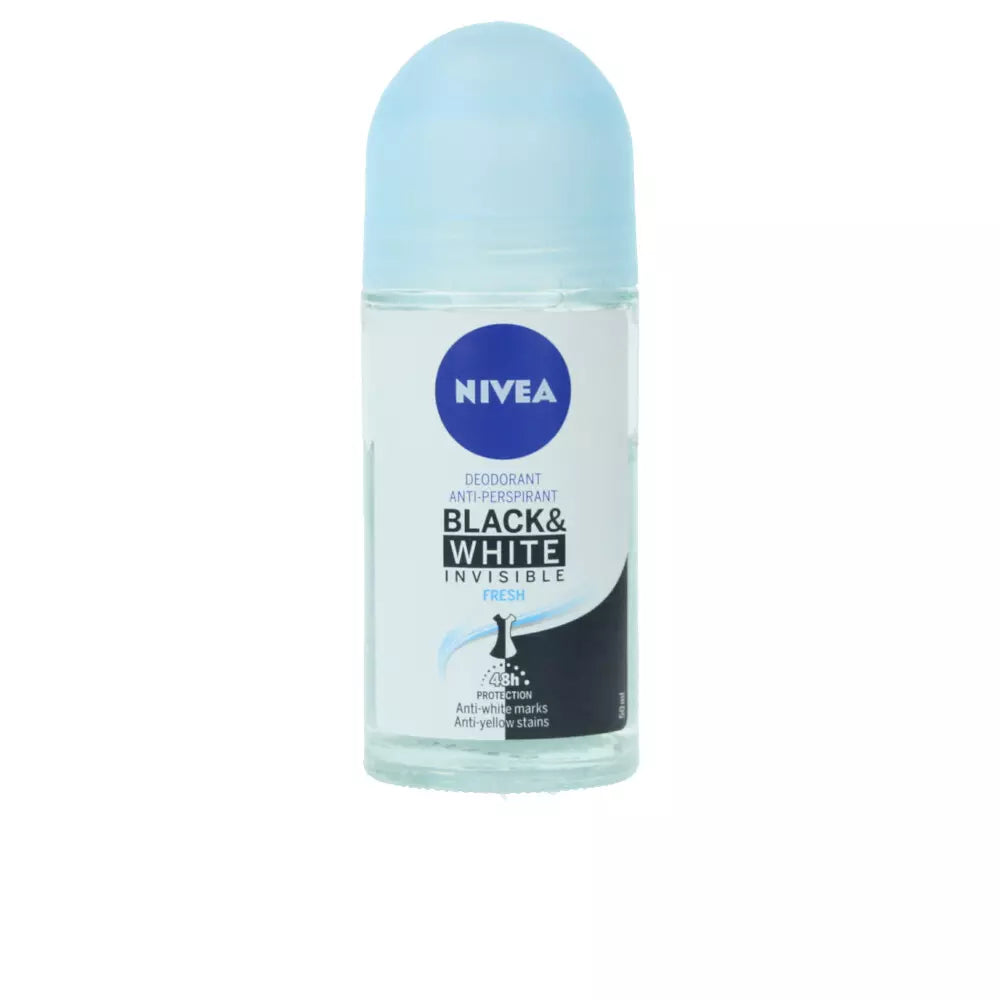 NIVEA-BLACK & WHITE INVISIBLE FRESH deo roll-on 50 ml-DrShampoo - Perfumaria e Cosmética