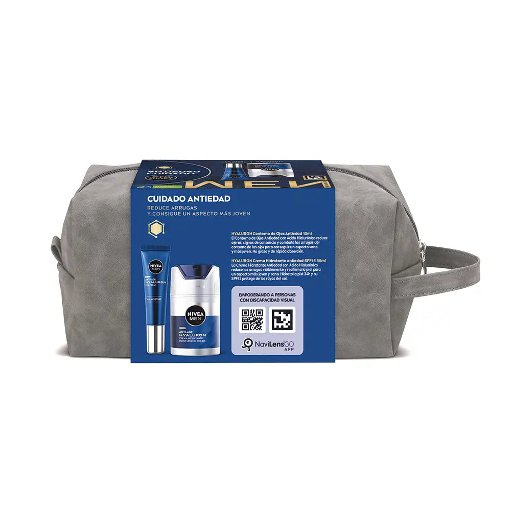 NIVEA-BOLSA DE AGULHAS HOMEM ESTOJO DE CUIDADOS ANTI-ENVELHECIMENTO 3 un.-DrShampoo - Perfumaria e Cosmética