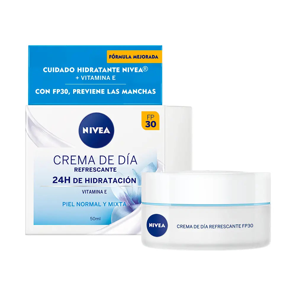 NIVEA-CREME DE DIA REFRESCANTE hidratação e refrescante FPS30 50 ml-DrShampoo - Perfumaria e Cosmética