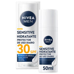 NIVEA-Creme hidratante MEN SENSITIVE FPS30 50 ml-DrShampoo - Perfumaria e Cosmética