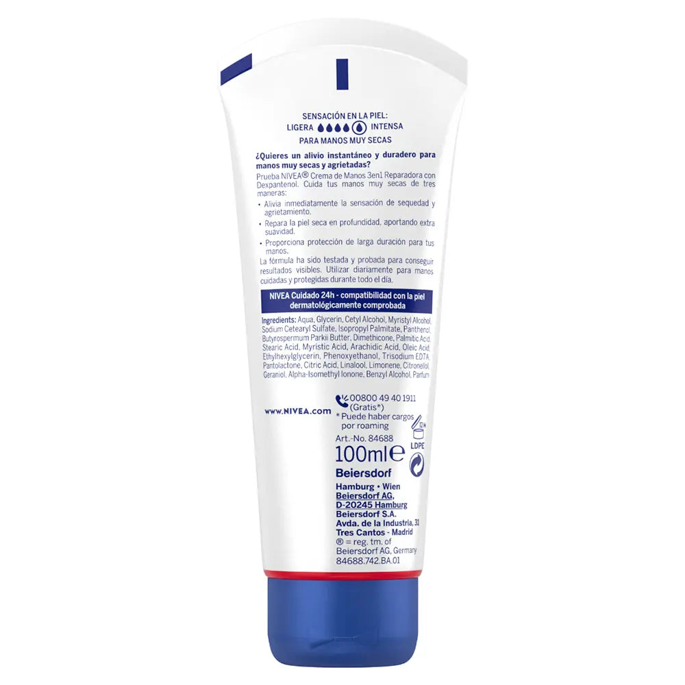 NIVEA-Creme para as mãos reparador 3 em 1 100 ml.-DrShampoo - Perfumaria e Cosmética