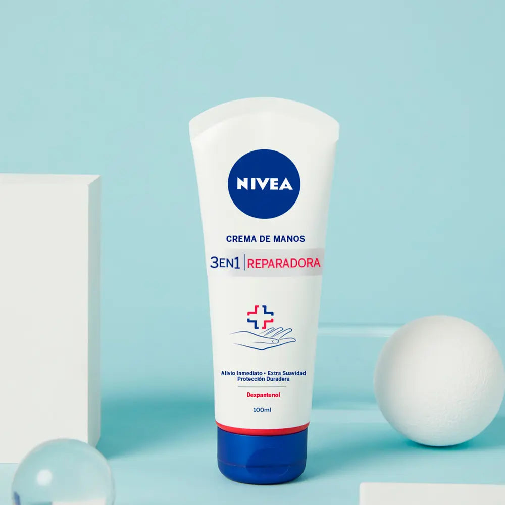 NIVEA-Creme para as mãos reparador 3 em 1 100 ml.-DrShampoo - Perfumaria e Cosmética