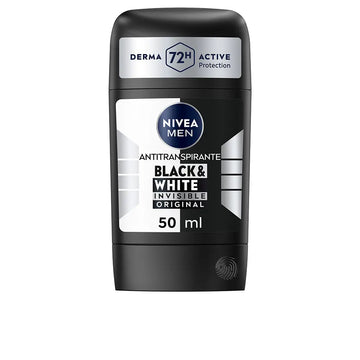 NIVEA-DESODORANTE EM STICK MEN BLACK WHITE INVISIBLE ORIGINAL 50 ml.-DrShampoo - Perfumaria e Cosmética Main image