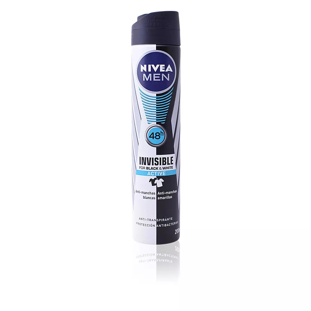 NIVEA-HOMEM BLACK & WHITE ACTIVE deso spray 200 ml-DrShampoo - Perfumaria e Cosmética