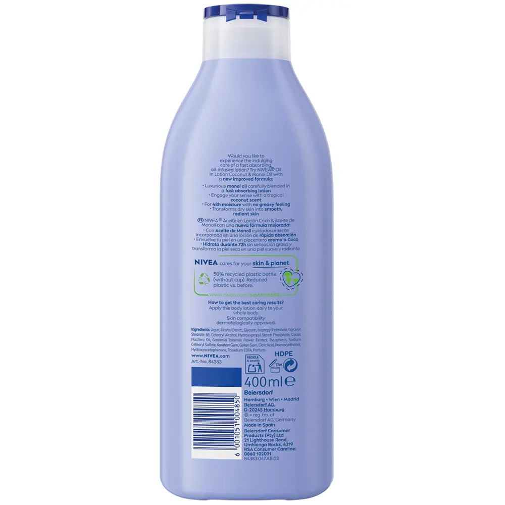 NIVEA-Loção de Óleo de Coco e Monoi 400 ml-DrShampoo - Perfumaria e Cosmética