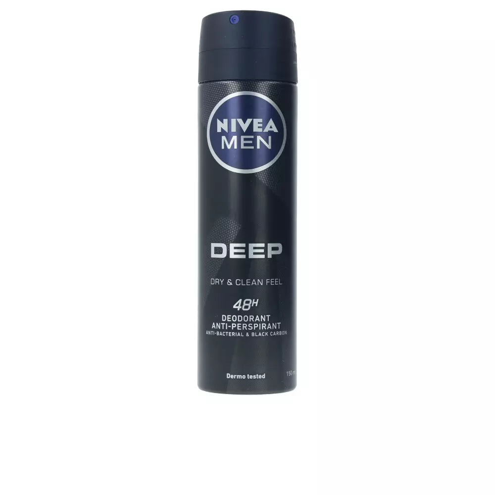 NIVEA-MEN DEEP BLACK CARBON spray desodorante 150 ml-DrShampoo - Perfumaria e Cosmética