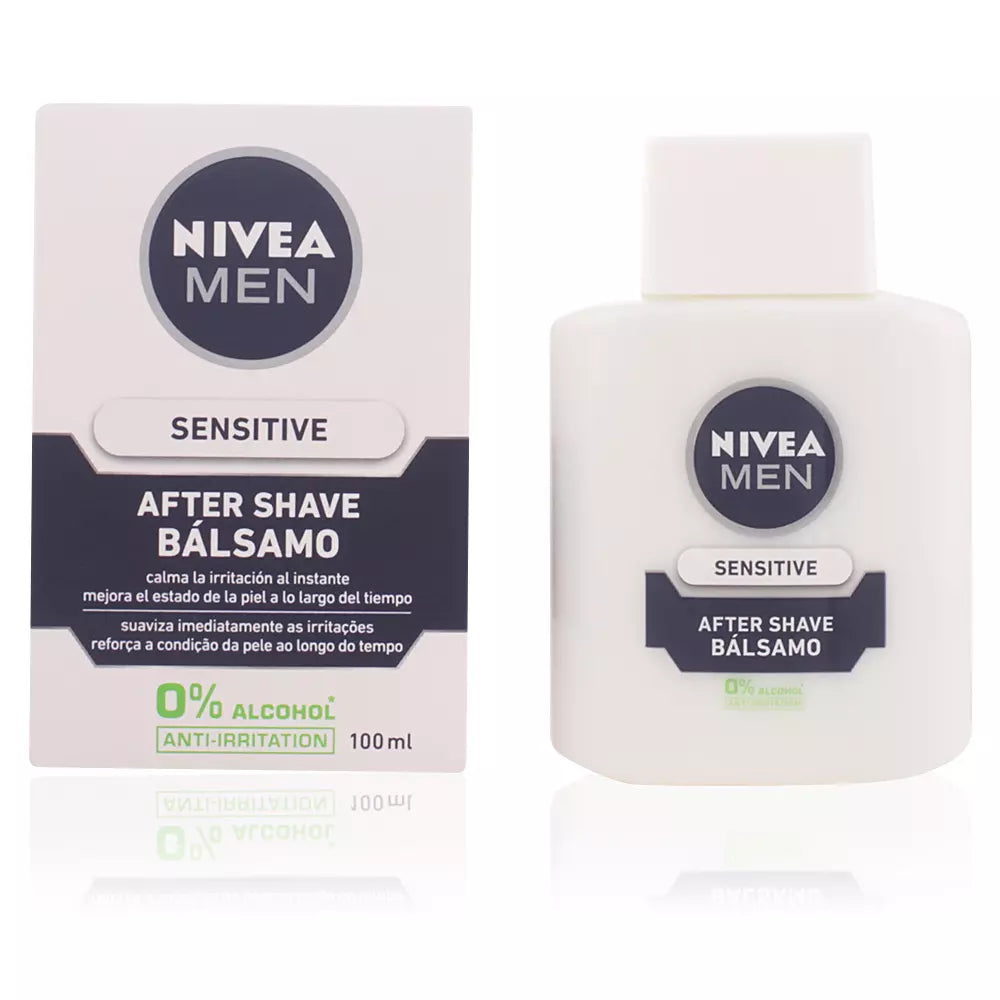 NIVEA-MEN SENSITIVE bálsamo pós-barba 0% álcool 100 ml-DrShampoo - Perfumaria e Cosmética