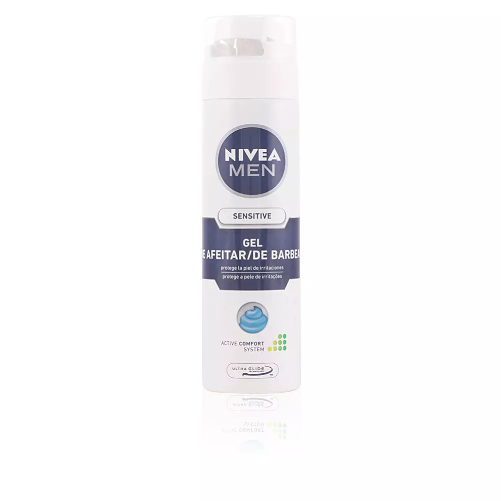 NIVEA-MEN SENSITIVE gel de barbear anti-irritação 200 ml-DrShampoo - Perfumaria e Cosmética