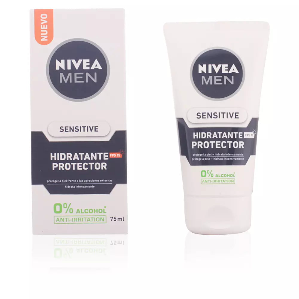 NIVEA-MEN SENSITIVE protector hidratante 0% álcool SPF15 75 ml-DrShampoo - Perfumaria e Cosmética
