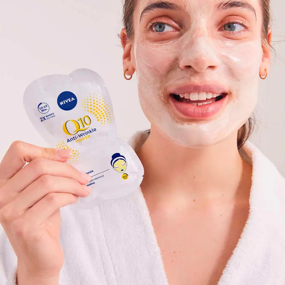 NIVEA-Máscara antienvelhecimento Q10 POWER 2 x 7,5 ml-DrShampoo - Perfumaria e Cosmética