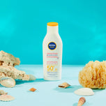 NIVEA-SUN ANTIALERGIAS SOLARES Sensitive SPF50+ leite 200 ml-DrShampoo - Perfumaria e Cosmética