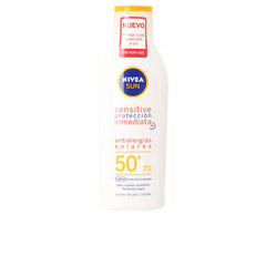 NIVEA-SUN ANTIALERGIAS SOLARES Sensitive SPF50+ leite 200 ml-DrShampoo - Perfumaria e Cosmética