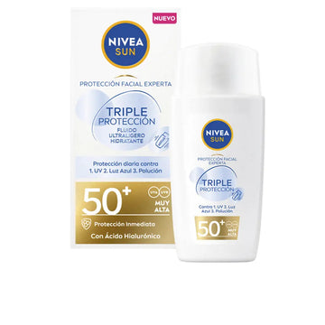 NIVEA-SUN TRIPLE PROTECTION fluido facial ultraleve SPF50 40 ml-DrShampoo - Perfumaria e Cosmética Imagen principal del producto