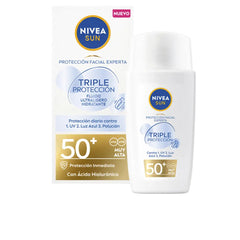 NIVEA-SUN TRIPLE PROTECTION fluido facial ultraleve SPF50 40 ml-DrShampoo - Perfumaria e Cosmética