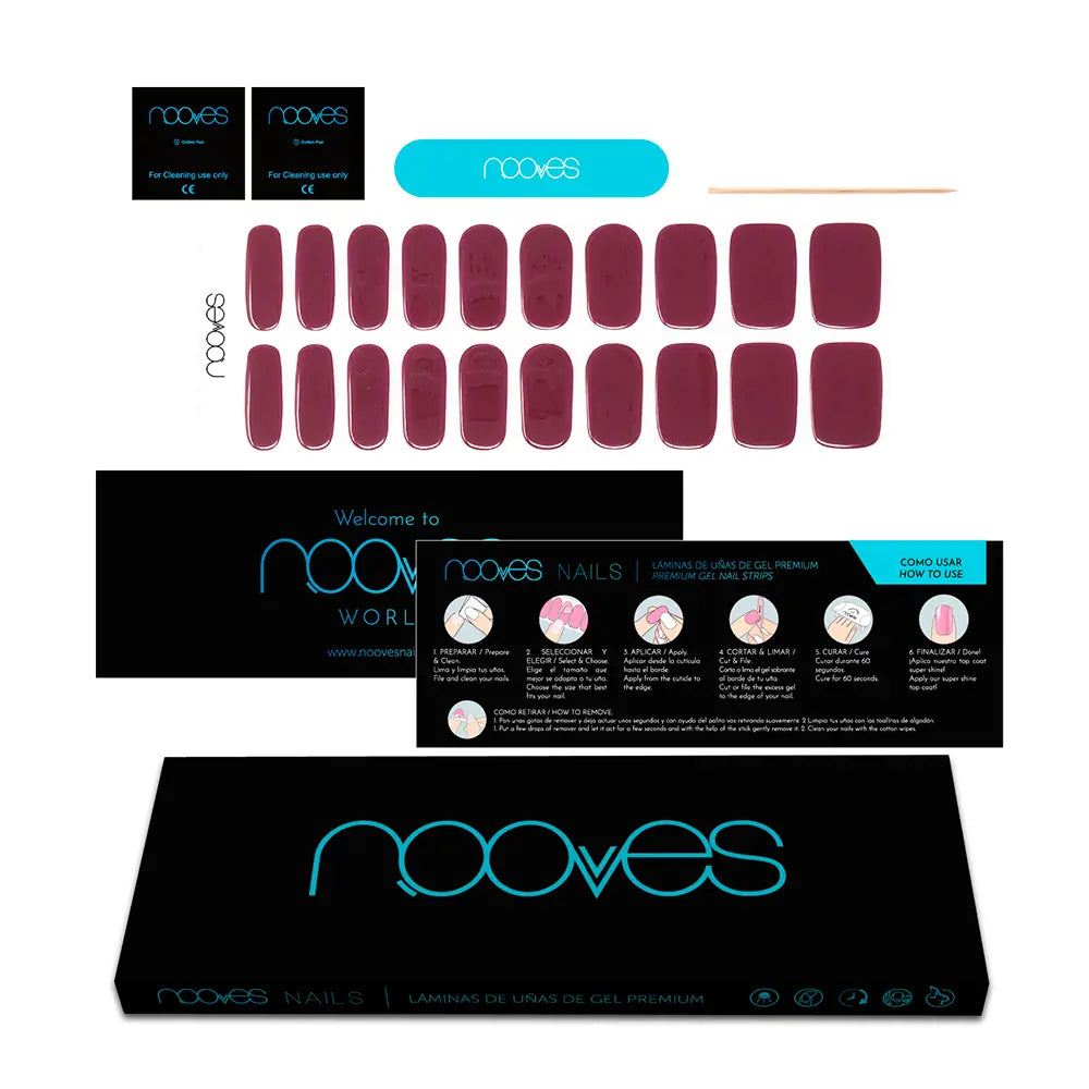 NOOVES-FILME DE UNHAS DE GEL chuva da meia-noite premium luxo sólido #vermelho-DrShampoo - Perfumaria e Cosmética