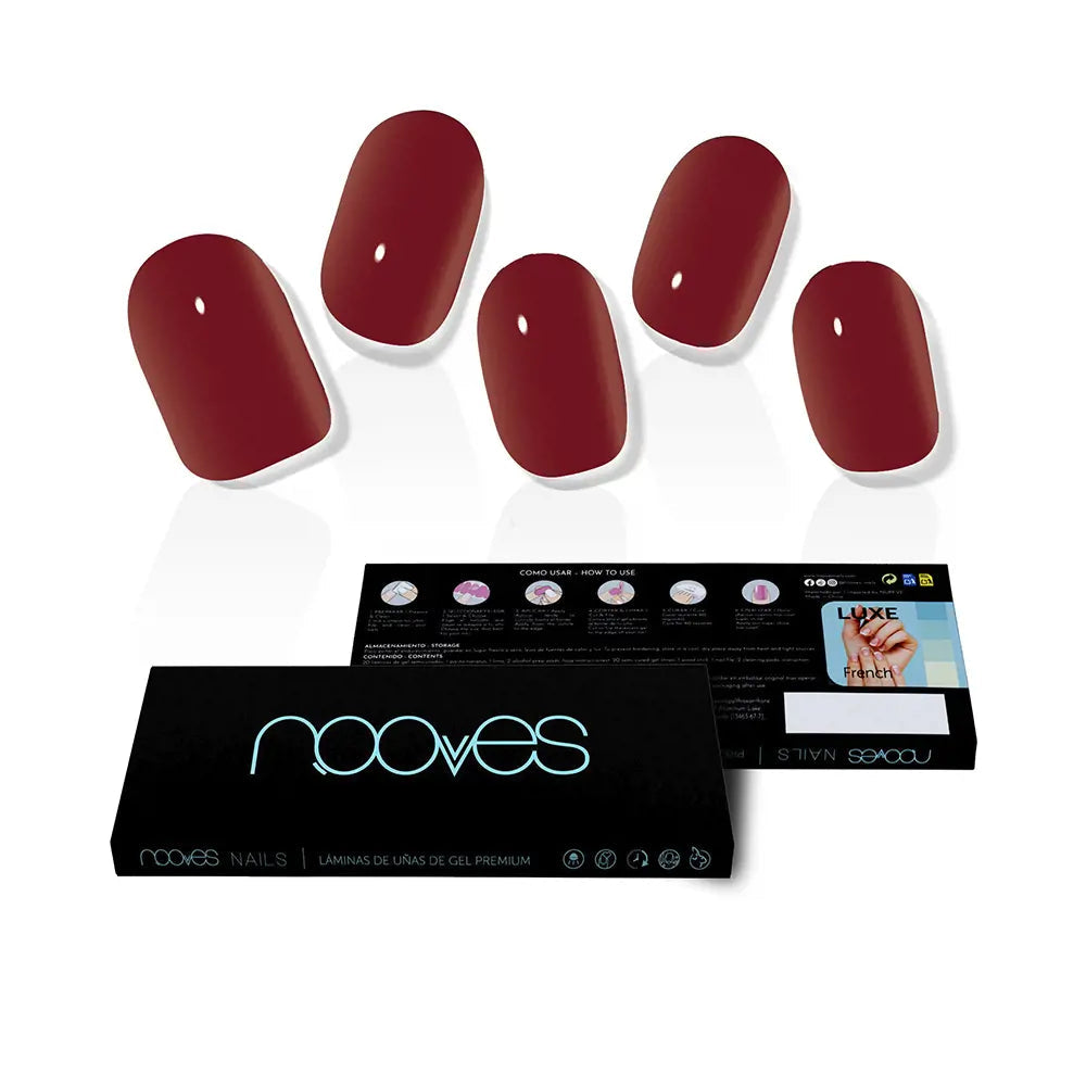 NOOVES-FILME DE UNHAS DE GEL chuva da meia-noite premium luxo sólido #vermelho-DrShampoo - Perfumaria e Cosmética